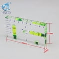 thumbnail image 2 of 75mm Mini Transparent T-Type Spirit Level, Non-Magnetic with Green Liquid, Compact Waterproof Design for Accurate Two-Way Measurement, Durable Material & Easy-to-Read for Home DIY Projects and, 2 of 5