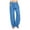 Blue, variant on LEAVINGSUO Cargo Pants Women Plus Size Womens Fashion Women Casual Cotton Linen Drawstring Elastic Waist Long Wide Leg Pants Blue XXL
