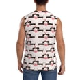 thumbnail image 4 of Pofeuu Dachshund And Hearts Print Men's Muscle T-Shirt, Sleeveless, Muscle Tank, Classic Muscle Tee Top For Men Casual Sleeveless Muscle T-Shirt Trendy Clothes-Large, 4 of 7