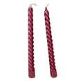 thumbnail image 1 of DOLITY 2X 2pcs Twisted Spiral Christmas Taper Candle Candlelight Dinner Decor Red, 1 of 8