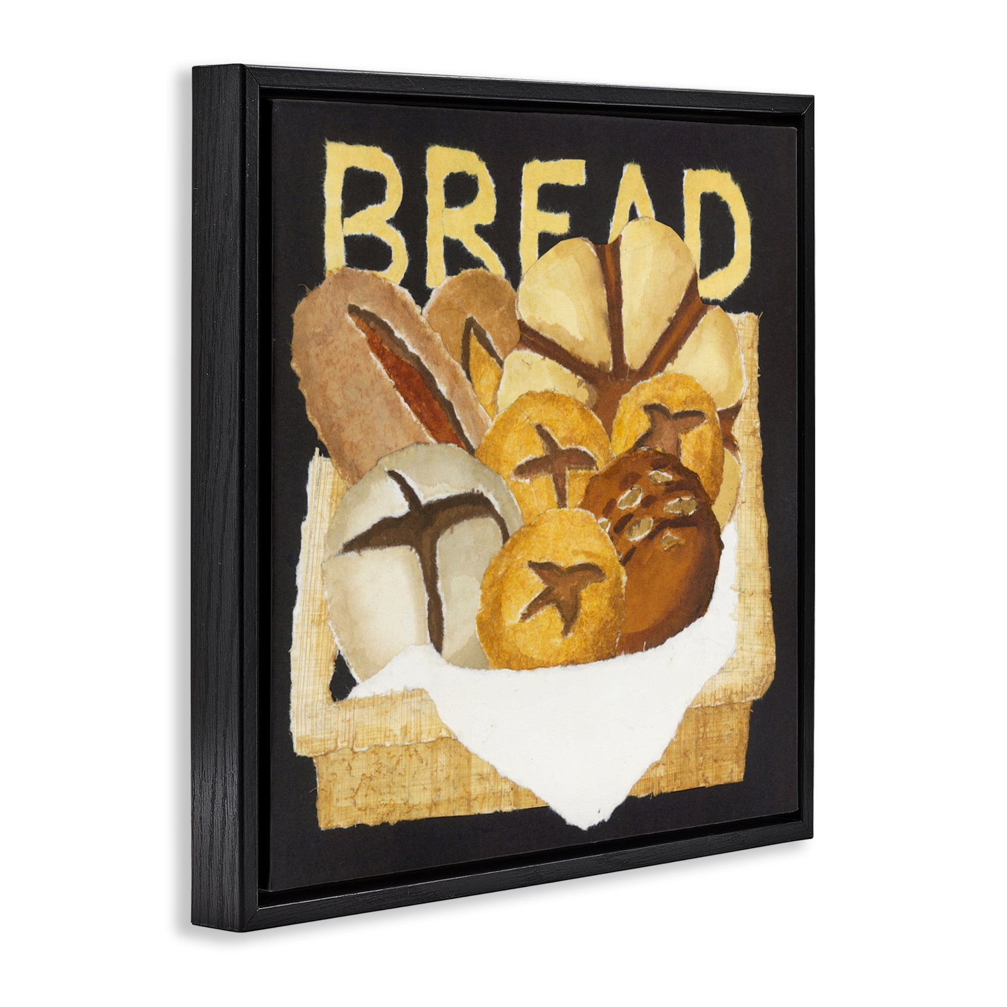 Stupell Industries Bread Assorted Box Black Framed Floater Canvas Wall Art, design by Nancy Overton