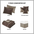 thumbnail image 4 of Queen Size Bed In A Bag, 7 Piece Micro Corduroy Comforter Set Brown Queen, Brown Cotton Bedding Set,Polyester Bed Sheet Set, Household Supplies & Décor Bedding Bedding Sets, 4 of 16