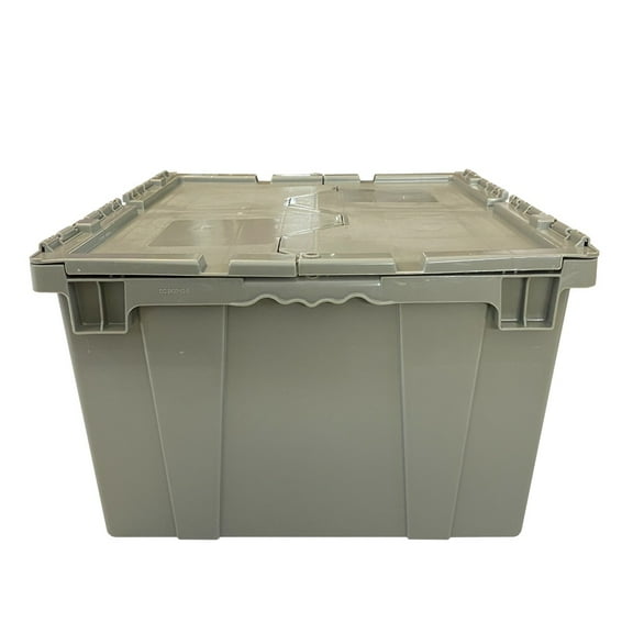 UBMOVE Handheld Attached Lid Container, 21.9" x 15.3" x 17.2", Gray