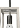 thumbnail image 4 of Hunter - Squire Manor 1-light Chrome, Mini Pendant Light, Dimmable, Modern Style, Rectangle Shaped, for Bedrooms, Dining, Living Rooms - 19110, 4 of 7
