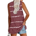 thumbnail image 3 of Enwejyy Womens Summer Basic Tops Striped Print Sleeveless V-Neck Casual Loose Tank Tops Plus Size S-5XL, 3 of 3