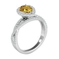thumbnail image 2 of Aonejewelry 2.15 Ct. Ttw Diamond and Pear Shaped Citrine Ring in 10K White Gold, 2 of 4