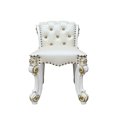 thumbnail image 5 of DeeHome ACME Vendome VANITY STOOL Beige PU & Antique Silver Finish BD01508, 5 of 5