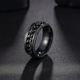 thumbnail image 2 of Mens Anxiety Rings Fidget Rings For Men Women Chain Spinner Rings For Kids Teen Titanium Steel Rings, 2 of 5