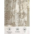 thumbnail image 6 of Sheer Curtains 96 inches Long, Abstract Paisley Pattern Vintage Ethnic Brown Flower Light Filtering Sheer Window Curtains Rod Pocket Voile Drapes for Bedroom Living Room, 52"W x 96"L 2 Panels, 6 of 7