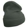 thumbnail image 3 of Mario Princess Crown Embroidered 12 inch Acrylic Cuff Long Beanie - Charcoal OSFM, 3 of 5