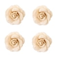 thumbnail image 4 of BESTYASH 4Ud Flores De Tela Decorativas Beige Para Bodas Hechas Y Reutilizables, 4 of 8