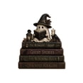 thumbnail image 2 of Wooden Reading Ghost Tabletop Figurine - Cute Librarian Statue for Bookshelf Decor - Halloween Ornament for Library Scene, Study Desk, or Shelf Display - Spooky Gothic Home Accent for Book Lovers, 2 of 7