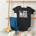 thumbnail image 4 of I Love My Big Cousin Cute Family Romper Boys or Girls Infant Baby Brisco Brands NB, 4 of 6