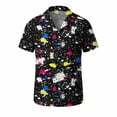 thumbnail image 5 of Wrtxtat Hawaiian Shirt for Men Floral Tropical Printed Casual Lapel Short Sleeve Button Down Shirts Cozy Summer Beach Cruise Vacation Aloha Shirt Multicolor#15 M, 5 of 8