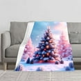 thumbnail image 2 of Cozy Soft Flannel Blanket - Durable Warm Throw for Sofa Travel & Bed - Elegant Snowflake Pattern Design for Winter Comfort, 2 of 7