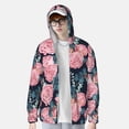 thumbnail image 2 of Yiaed Rose Flowers Print Sun Shirts UPF 50+ Protection Hoodie Rash Guard Shirt UV Shirt Long Sleeve Fishing Outdoor Lightweightase-X-Large, 2 of 5