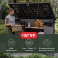 thumbnail image 5 of Keter Signature Horizontal Durable Resin Outdoor Storage Shed With Heavy Duty Floor and Locking Latch Double Doors, Walnut, 5 of 19
