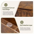 thumbnail image 4 of Gianna Storage Bench, Wooden Storage Cabinet with 2 Safety Hinges, Toy Chest for Living Room Bedroom, Non-Slip Bottom, Support 150lbs, Easy Assembly, 47.2"x15.7"x19.1", Rust Brown, 4 of 8