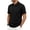 Black, variant on COSFO Quarter Zip Big and Tall Polo Shirts for Men Short Sleeve Golf Casual Shirts Classic Fit Pullover Collared with Pocket Solid Tops