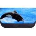 thumbnail image 1 of Orca Killer Whale  - 5" x 8.5" Black Multi-Purpose Cosmetic Case - with 2 Zippered Pockets and Nylon Lining, 1 of 1