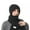 Black, variant on Women's Winter Thickened Warm Knit Hat Scarf Set Ear Protection Conjoined Hat for Daily Outdoor Wear