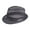 Black, variant on Mightlink Men Fedora Wide Brim Mesh Spring Summer Pure Color Low-profile Sunshade Hat for Outdoor