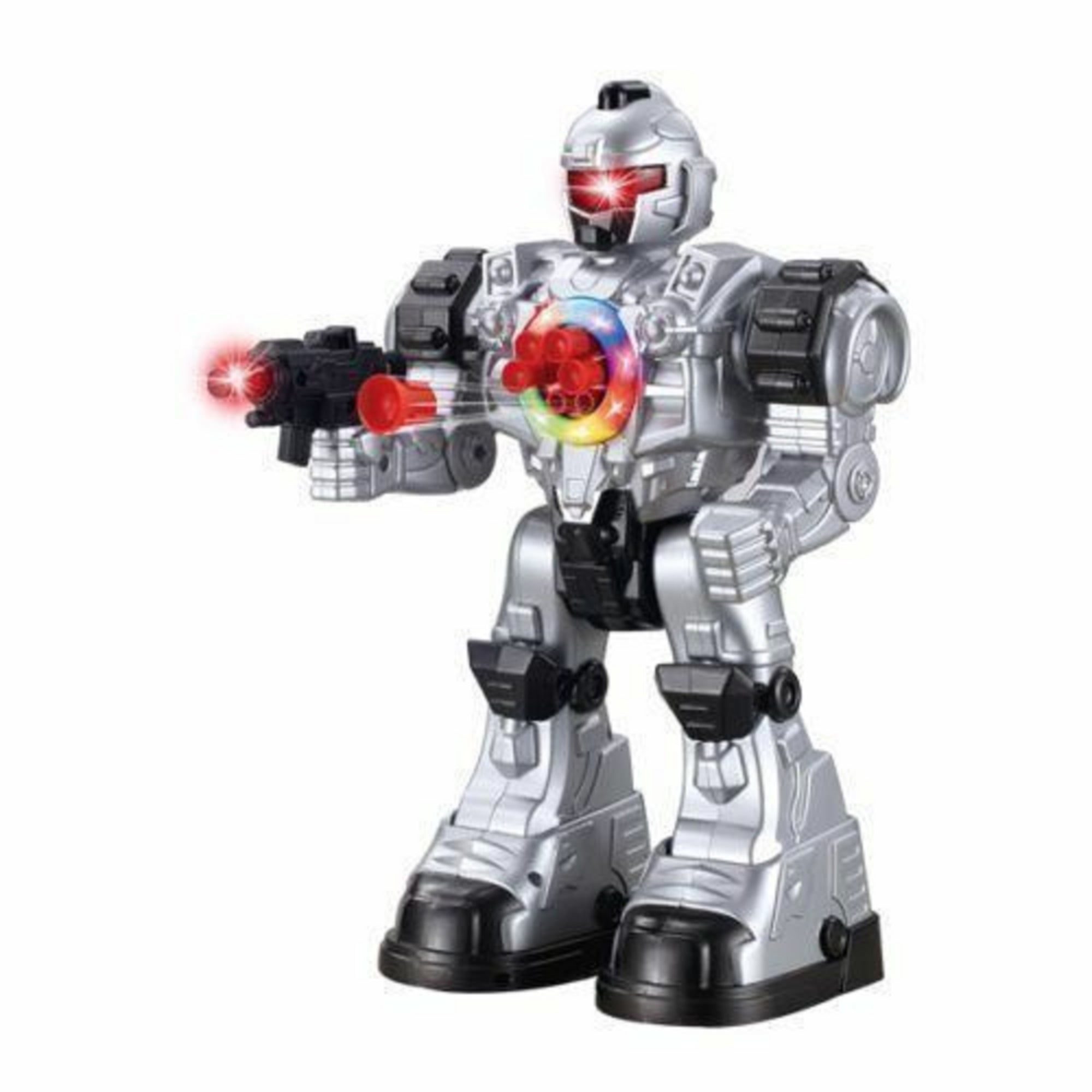 Remote Control Toy Robot Red Robo Attack Walks & Talks Shoots Missiles 