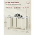 thumbnail image 5 of Laundry Hamper Laundry Basket Laundry Sorter with 4 Pull-Out and Removable Bags Shelf 4 x 10.6 Gallons White, 5 of 5