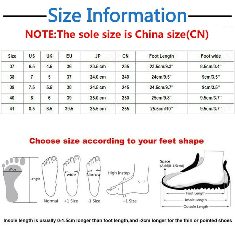 Spin shoe hot sale size chart