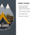 thumbnail image 3 of Lake George, New York, Off the Grid, Tent, Contour Birch Wood Wall Sign (6x9 Rustic Home Decor, Ready to Hang Art), 3 of 5