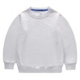 thumbnail image 5 of Zpanxa Girls 2 Piece Outfits Light Blue Hoodie and Black Jogger Pants Set Colorblock Casual Sportswear for Boys Girls Kids White 8 Years, 5 of 9
