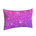 thumbnail image 2 of Naloa Pink Purple Glitter Pillowcase, Throw Pillowcase, Wrinkle-Free, Stain-Resistant with Hidden Zipper for Bedroom Sofa - 14"x20", 2 of 9