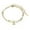 Gold W, variant on Fashion Double Chain Stacking 26 Letters Gold Stainless Steel Bracelet Initials for Women Girls Jewelry, 17-22 cm, Gold J