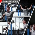 thumbnail image 2 of RitFit Multi-Function Squat Rack Power Rack Cage PPC03 with Cable Crossover System, 1000LBS Capacity Weight Cage with Optional Weight Bench, Olympic Barbell Weight Set for Home Gym Blue (340 LBS), 2 of 8