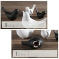 thumbnail image 3 of Figuras artesanales Yuarrent para Decoración del hogar adornos de pájaros de cerámica 2 piezas blanco, 3 of 6