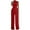Red jumpsuits for women, variant on up to 60% off Gifts Usmixi Jumpsuits for Women Evening Party Prom Elegant Empire Waist Pleated Straight Leg Long Jumpsuits Overalls Summer Formal Solid Half High Neck Sleeveless Maxi Rompers Gray l