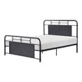 thumbnail image 3 of Cardy Full Size Metal Bed- Rounded Profile- Mottled Silver Finish Panels, 3 of 6