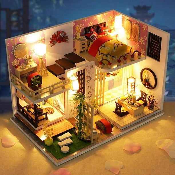 Noël Décoration Kit de maison de poupée DIY Modèle Maison poupée Miniature  Bricolage