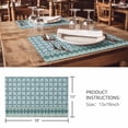 thumbnail image 3 of Placemats 1 Pack, Blue Flowers Woven Placemat, Linen Place Mats for Kitchen/Dining Tables, Farmhouse Country Abstract Floral Patterned Washable Table Mats for Party, 3 of 8