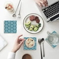 thumbnail image 1 of POGLIP Teal Mandala Pattern Set of 6 Coaster for Drinks, Absorbent Ceramic Stone Coasters Cup Mat with Cork Base for Home Kitchen Room Coffee Table Bar Decor, 1 of 4