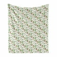thumbnail image 1 of Vegetable Soft Flannel Fleece Throw Blanket, Healthy Foods Pattern Cucumbers Carrots Garlic and Turnips Vegetarian Greens, Cozy Plush for Indoor and Outdoor Use, 50" x 70", Multicolor, by Ambesonne, 1 of 6