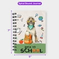thumbnail image 5 of Hardworking Afghan Hound Ready Back to School New Year Classes Spiral Bound Journal Dog Lover 5x7in Spiral Notebook - 12011, 5 of 5