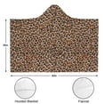 thumbnail image 3 of Wearable Blanket,Brown and Black Leopard Print Hooded Wearable Flannel Blanket for Adults & Teens,Winter Poncho Shawl Wrap Cape Cozy Anti-Pill,60"x80", 3 of 5