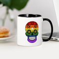 thumbnail image 3 of CafePress - Gay Pride Rainbow Flag Sugar Skull With Roses Mugs - 11 oz Ceramic Mug - Novelty Coffee Tea Cup, 3 of 4
