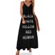 thumbnail image 1 of Nuevo vestido sin mangas negro blanco amarillo rojo humano Sin justicia Sin paz vestidos de fiesta trajes de playa para mujeres vestido de noche para mujeres, 1 of 7