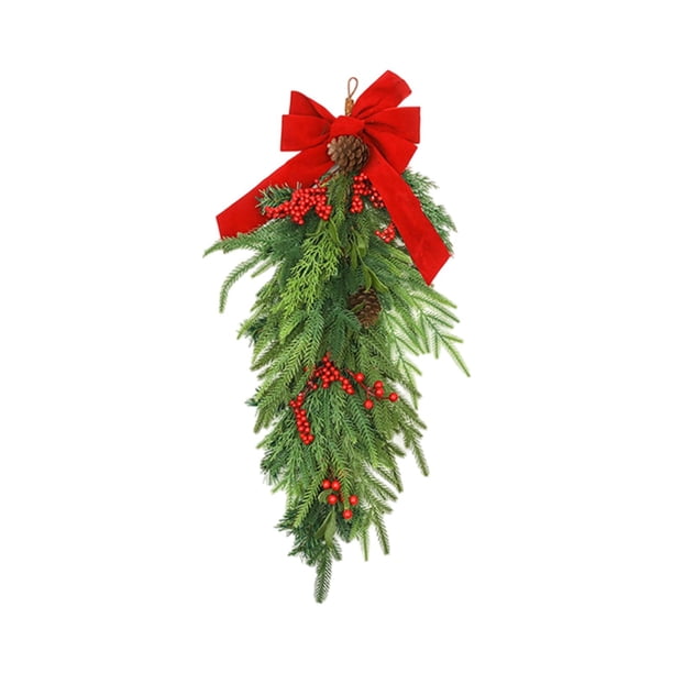 Guirnalda Colgante Para Puerta Con Forma De Lágrima De Navidad Para Regalos De Fiesta, Grande