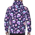 thumbnail image 7 of Cauagu crystal Skull flower cool for Men's Pullover Hooded Sweatshirt Athletic Casual Hoodie Aautumn Hoodie Sweatshirt for Men Pullover Casual Hooded Sweatshirt-Small, 7 of 7
