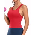 thumbnail image 6 of Charmo Womens Seamless Sport Tank Tops Racerback Fitness Yoga Cropped Tops Built-in Bra, 6 of 6