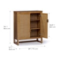 thumbnail image 6 of Teamson Home Hatteras Modern Cabinet, Storage with Rattan Doors & Adjustable Shelves, Solid Wood Frame, 6 of 11