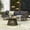 Dark Gray+Gray, variant on Harper & Bright Designs Acacia Wood Outdoor Couch Set, Patio 3 Seater Sofa with Table, Patio Deep Seat Sofa with Cushions for Garden, Dark Gray+Teak